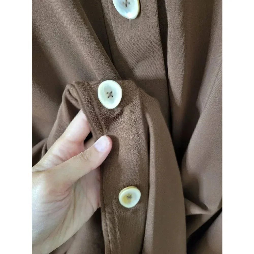 Song of style alice midi dress in chocolate brown Large NWT - Picture 9 of 12